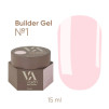 Гель для нарощування нігтів VALERI Builder Gel №001, 15 мл - 1