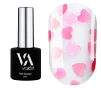 Фініш з декоративними сердечками для гель-лаку VALERI Top Love іs... Pink, 6 мл  - 1