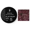 Гель-фарба з поталлю, 5 мл Колір: Рожевий, металік №05 Platinum Gel SAGA Prpfessional - 1