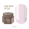 Гель-желе для нарощування нігтів VALERI Jelly Gel №008 Рожевий, 15 мл - 1