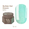 Гель для нарощування нігтів з декоративними хлоп`ями VALERI Builder Gel Dream №011, 15 мл - 1