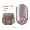 Гель для нарощування нігтів з блискітками VALERI Builder Gel Dream №024, 15 мл - 1