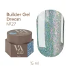 Гель для нарощування нігтів з блискітками VALERI Builder Gel Dream №027, 15 мл - 1