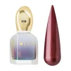 Лак для нігтів F.O.X Nail Polish №016 Винно-бордовий з шимером, 12 мл - 1