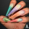 Гель-лак скляне "котяче око"- хамелеон A-08 колір: Трав`яний Aura Cat`s Eye Gel Polish ADORE - 5