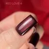 Гель-лак з шимером, 10 мл №004 Red Love Gel Polish SAGA Professional  - 2