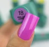 Гель-лак 3в1 однофазний SILLER Professional One-step Easy Gel Polish №18 Фіолетовий неон, 8 мл - 2