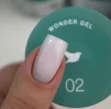 Гель для нарощування нігтів однофазний SILLER Professional Wonder Gel One Phase №002 Білий, 30 мл  - 2