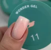 Гель для нарощування нігтів однофазний SILLER Professional Wonder Gel One Phase №011 Світлий персиково-рожевий, 30 мл  - 2