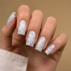 Гель для нарощування VALERI Builder Gel Flower №01 Молочний із синіми сухоцвітами, 15 мл - 3