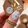 Гель для нарощування VALERI Builder Gel Flower №01 Молочний із синіми сухоцвітами, 15 мл - 4