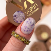 Гель для нарощування VALERI Builder Gel Flower №02 Молочний із фіолетовими сухоцвітами, 15 мл - 4