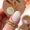 Гель для нарощування VALERI Builder Gel Flower №06 Молочний із зеленими сухоцвітами, 15 мл - 4