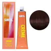 4/43 Стійка крем-фарба для волосся, 60 мл CREME Permanent Hair Color SUBTIL (коричневий мідно-золотистий)