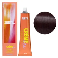 4/15 Стійка крем-фарба для волосся, 60 мл CREME Permanent Hair Color SUBTIL (коричневий попелясто-махагоновий)