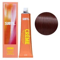 5/74 Стійка крем-фарба для волосся, 60 мл CREME Permanent Hair Color SUBTIL (світло-коричневий каштаново-мідний)