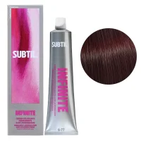 6/77 Безаміачна стійка крем-фарба для волосся, 60 мл Permanent Hair Color INFINITE SUBTIL (темний блондин коричневий інтенсивний)