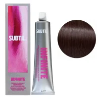 4/77 Безаміачна стійка крем-фарба для волосся, 60 мл Permanent Hair Color INFINITE SUBTIL (коричневий каштановий інтенсивний)