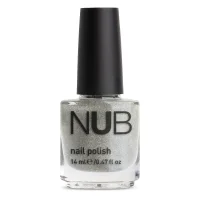 Лак для нігтів NUB Nail Polish №074 Кольорові голографічні блискітки на прозорій основі, 14 мл 