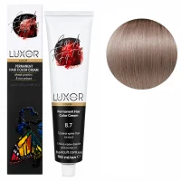 8/7 Світлий блондин шоколадний  Стійка крем-фарба для волосся, 100мл  Permanent Hair Color Cream LUXOR Professional 