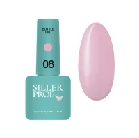 Гель рідкий для укріплення нігтів SILLER Professional Bottle Gel №08 Рожево-бузковий, 15 мл 