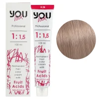 9/26 Крем-фарба стійка з фруктовими кислотами, 100 мл Permanent hair color cream You look Professional (дуже світлий блондин перламутрово-рожевий)