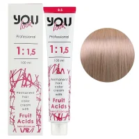 9/5 Крем-фарба стійка з фруктовими кислотами, 100 мл Permanent hair color cream You look Professional (дуже світлий блондин махагоновий)