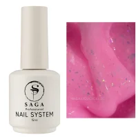 Гель рідкий для зміцнення нігтів з поталлю, 15 мл №25 Liquid Gel SAGA Professional