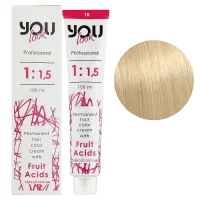 10 Крем-фарба стійка з фруктовими кислотами, 100 мл Permanent hair color cream You look Professional (екстрасвітлий блондин)