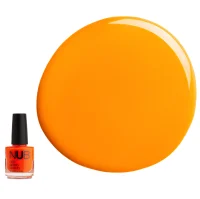 Лак для нігтів NUB Nail Polish №095 Помаранчевий неон з дрібними блискітками, 14 мл 