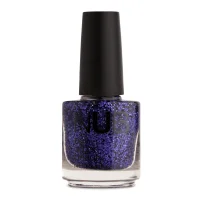 Лак для нігтів NUB Nail Polish №101 Лілові блискітки різних розмірів на прозорій основі, 14 мл 
