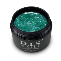 Гель моделюючий D.I.S.Nails Hard Cover EMERALD & SHIMMER Смарагдовий із шиммером, 28 г