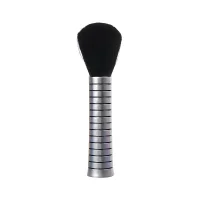 Пензлик для шиї круглий, з чорною штучною щетиною (срібний) HS98539 PROLine