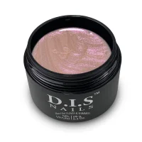 Гель моделюючий D.I.S.Nails Hard Cover FLOVER & SHIMMER Бежевий із рожевим шиммером, 28 г