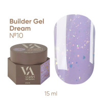 Гель для нарощування нігтів з декоративними хлоп`ями VALERI Builder Gel Dream №010, 15 мл