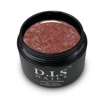 Гель моделюючий D.I.S.Nails Hard Cover FIERY & SHIMMER Персиковий із шиммером, 28 г