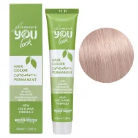 11/11 Стійка крем-фарба для волосся, 100 мл Hair Color Cream PERMANENT GLAMOUR You look Professional (пастельний інтенсивний попелястий)