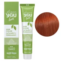 8/43 Стійка крем-фарба для волосся, 100 мл Hair Color Cream PERMANENT GLAMOUR You look Professional (світлий блондин мідно-золотистий)