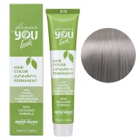 8/12 Стійка крем-фарба для волосся, 100 мл Hair Color Cream PERMANENT GLAMOUR You look Professional (світлий блондин попелясто-перламутровий)