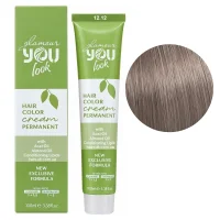 12/12 Стійка крем-фарба для волосся, 100 мл Hair Color Cream PERMANENT GLAMOUR You look Professional (суперосвітлювальний блондин попелясто-перламутровий)