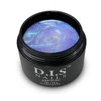 Гель моделюючий для нарощування нігтів D.I.S.Nails BUILDER GEL №037 Напівпрозорий блакитний із голографічним шимером, 28 г 