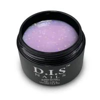 Гель моделюючий для нарощування нігтів D.I.S.Nails BUILDER GEL №051 Рожевий з голографічними каміфубуками, 28 г 