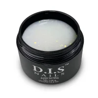 Гель моделюючий для нарощування нігтів D.I.S.Nails BUILDER GEL №049 Молочний з голографічними каміфубукам, 28 г 