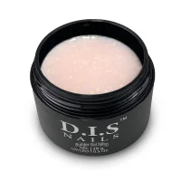 Гель моделюючий для нарощування нігтів D.I.S.Nails BUILDER GEL №050 Ніжно-персиковий з голографічними каміфубуками, 28 г 