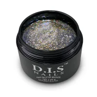 Гель моделюючий з блискітками D.I.S.Nails Hard Cover STAR BRONZE Бронзові блискітки, 28 г