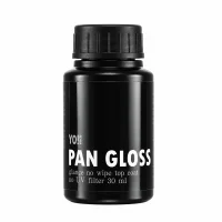 Топ екстремально глянсовий для вирівнювання YoNails PAN GLOSS без липкого шару та UV-фільтрів, 30 мл