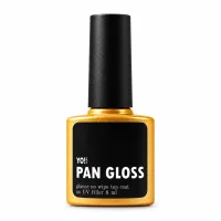 Топ екстремально глянсовий для вирівнювання YoNails PAN GLOSS без липкого шару та UV-фільтрів, 8 мл
