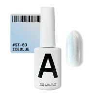 Гель-лак котяче око з перламутровим пігментом ADORE Gel Polish Satin Cat’s Eye "ST" №03 iceblue, 12 мл 