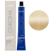10/38 Крем-фарба для волосся перманентна без аміаку, 60мл Ammonia Free Permanent color CHROMA LAKME (Дуже світлий блондин золотисто-перлинний)