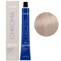 10/80 Крем-фарба для волосся перманентна без аміаку, 60мл Ammonia Free Permanent color CHROMA LAKME (Дуже світлий блондин перлинний натуральний)